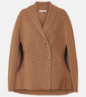 Agenzia double-breasted virgin wool cape | Max Mara
