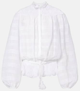 Polly lace and cotton blouse | Marant Etoile