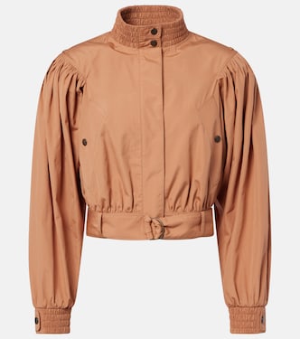 Gathered belted cotton poplin jacket | Chloé