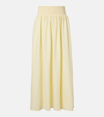 Millie gingham cotton maxi skirt | Montce