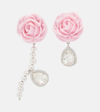 Rose embellished drop earrings | Magda Butrym