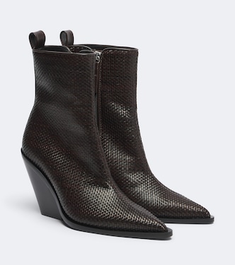 Colorado woven leather ankle boots | Souliers Martinez