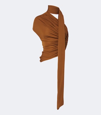 Vienna draped scarf-detail jersey top | Christopher Esber