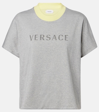Reversible cotton jersey T-shirt | Versace