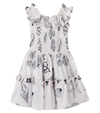Amber printed ruffled cotton dress | Poupette St Barth Kids