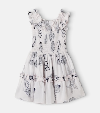 Amber printed ruffled cotton dress | Poupette St Barth Kids