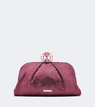 Verzierte Clutch Tequila Mini aus Satin | Aquazzura