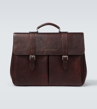 Leather briefcase | Brunello Cucinelli