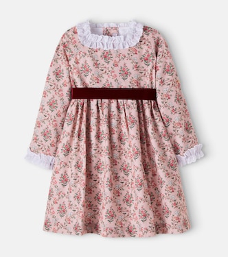 Silas belted floral ruffled cotton dress | La Coqueta