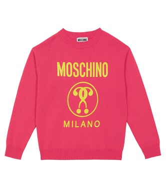 Bébé - Pull en coton et laine à logo | Moschino Kids