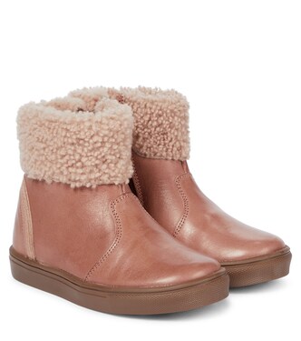 Rainbow shearling-lined leather boots | Petit Nord