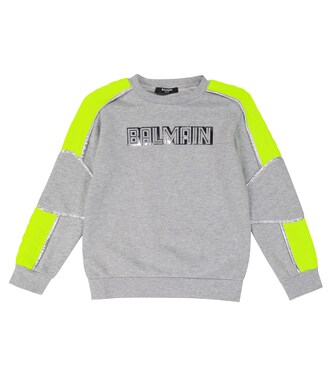 Logo cotton sweatshirt | Balmain Kids