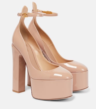 Tan-Go patent leather platform pumps | Valentino Garavani