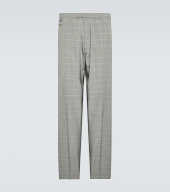 Checked silk-blend pants | Undercover
