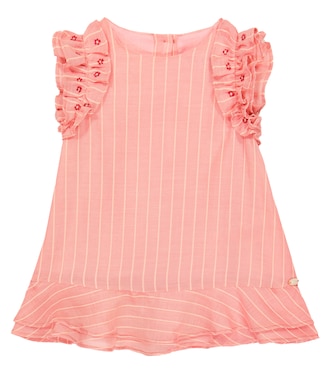 Baby ruffled striped cotton dress | Tartine et Chocolat