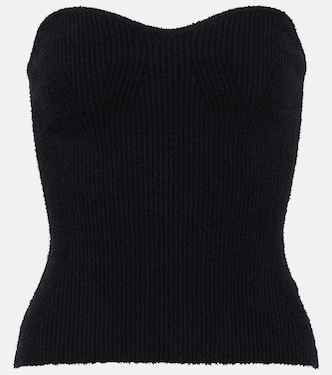 Ribbed-knit cotton-blend top | Wardrobe.NYC