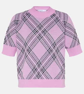 Embellished checked wool top  | Giuseppe di Morabito