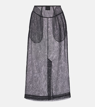 Sheer tulle pencil skirt | Simone Rocha