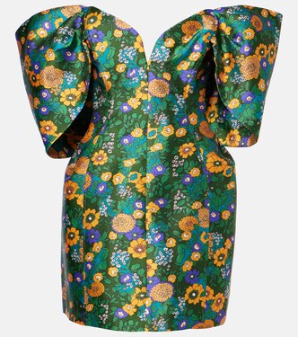 Robe imprimée à encolure bardot | Alémais