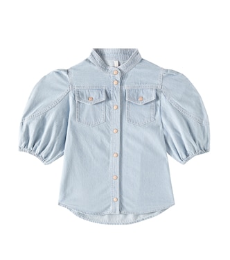 Wylie Utility striped denim top | Zimmermann Kids