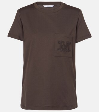 T-shirt Papaia en coton à logo | Max Mara