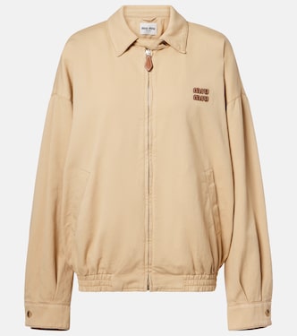 Logo denim blouson | Miu Miu
