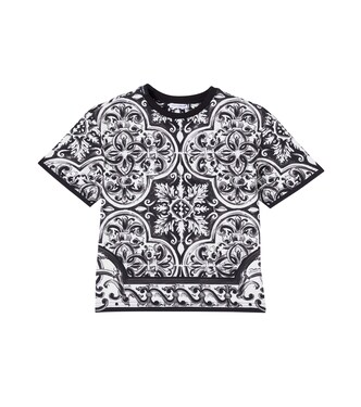 Majolica cotton jersey T-shirt | Dolce&Gabbana Kids