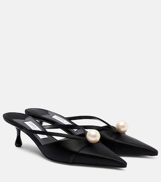 Verzierte Mules Sana 50 aus Satin | Jimmy Choo