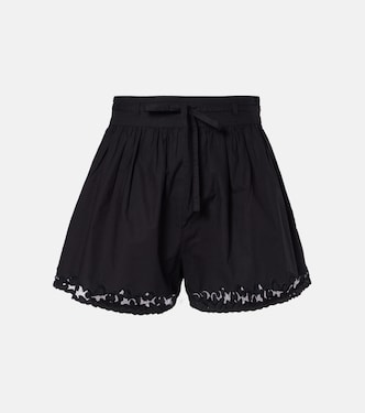Elowen embroidered cotton poplin shorts | Ulla Johnson