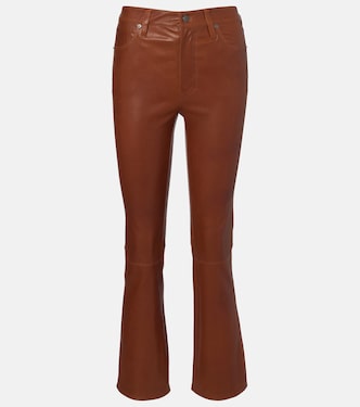 Pantalon bootcut Reboot Crop en cuir | Frame
