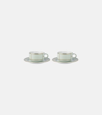 Diva set of 2 porcelain teacups and saucers  | Ginori 1735