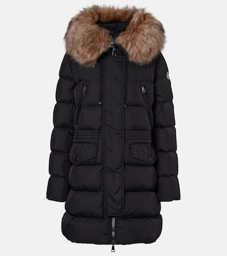Aphroti shearling-trimmed hooded down coat | Moncler
