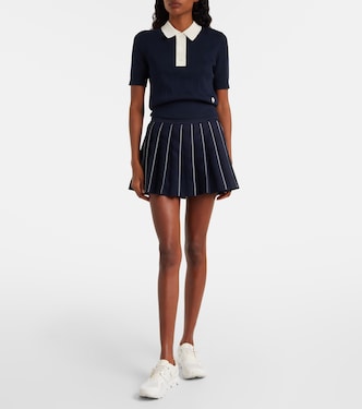 【新品未使用】Tory Burch ネイビースカート tory sports Embroidered pleated tennis skirt in blue - Tory Burch | Mytheresa