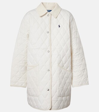 Logo quilted corduroy-trimmed coat | Polo Ralph Lauren