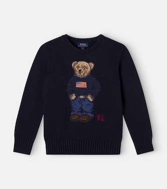 Polo Bear intarsia cotton sweater  | Polo Ralph Lauren Kids