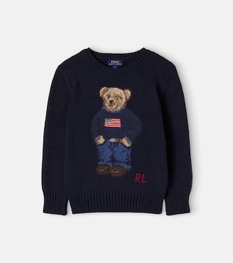 Polo Bear intarsia cotton sweater  | Polo Ralph Lauren Kids