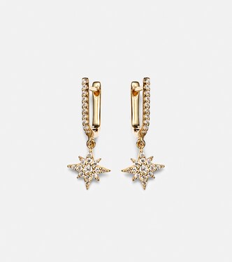 Ohrringe Northern Star aus 14kt Gelbgold (585/1000) mit Diamanten | Stone and Strand