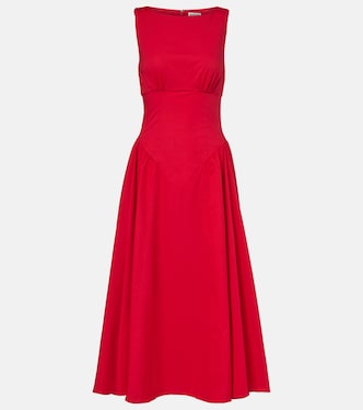 Gwen cotton poplin midi dress | Staud