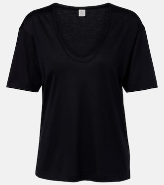 Cotton and silk jersey T-shirt | Toteme