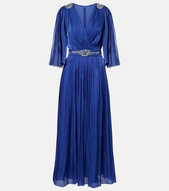 Verzierte Robe aus Lurex-Georgette | Costarellos