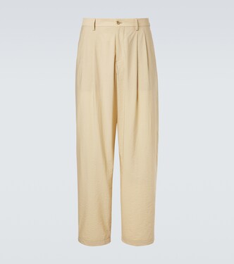 Cotton-blend straight pants | Giorgio Armani