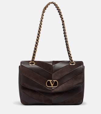 Djuna Medium chevron leather shoulder bag | Valentino Garavani