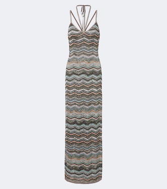 Robe longue ZigZag en lamé | Missoni