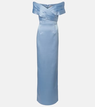 Kai off-shoulder satin gown | Rebecca Vallance