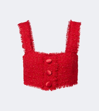 Cropped-Top aus Bouclé | Dolce&Gabbana