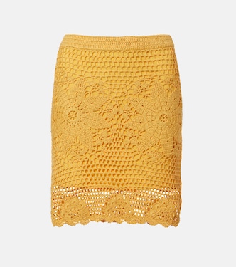 Agnes floral crochet cotton miniskirt | Simkhai