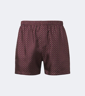 Printed silk shorts | Saint Laurent