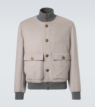 Bomberjacke aus Wolle mit Kaschmir | Brunello Cucinelli