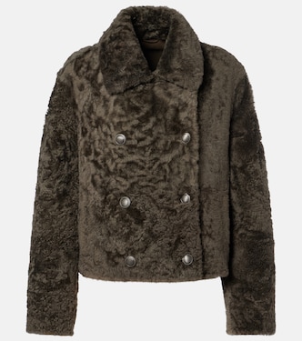 Chaqueta cropped de borrego | Brunello Cucinelli