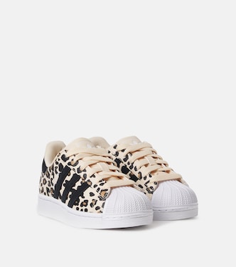 Superstar II leopard-print leather sneakers | Adidas Originals Kids